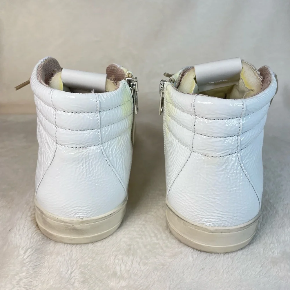 P448 Skate Mid Top Medusa Sneakers Distressed Side Zippers EU 41 (10.5-11) E 543